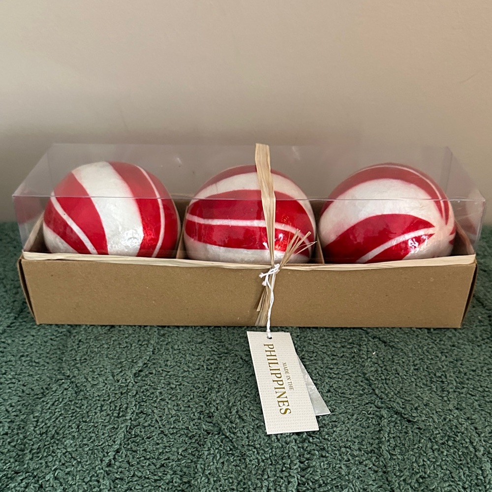 Made in Philippines Holiday Christmas Candy Decor Balls Bowl Filler NEW!